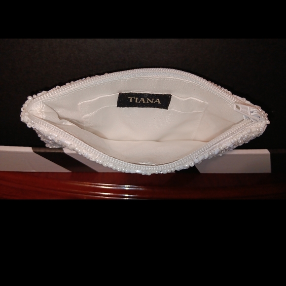 Tiana B. Beaded White Clutch with Colorful Design - Picture 2 of 3